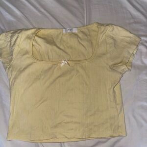 Yellow Short Sleeve Top